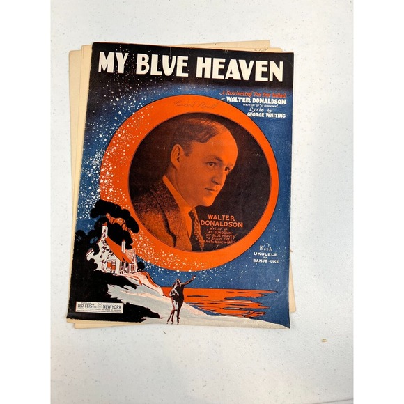 My Blue Heaven Fox-Trot Ballad Ukulele Banjo-Uke By Walter Donaldson Sheet Music - Picture 1 of 4